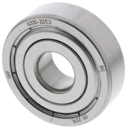 SKF - 6200-2Z/C3 - SKF 深槽 滚珠轴承 6200-2Z/C3, 2.36kN 静态负荷, 10mm 内径, 30mm 外径		