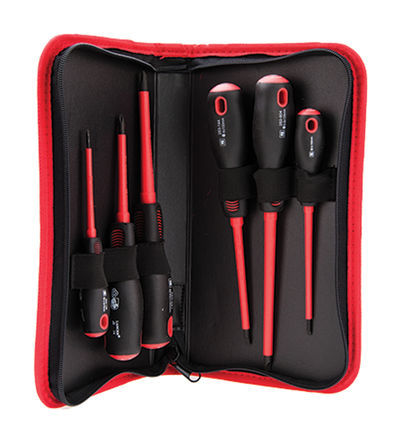 RS Pro - WST0051 - RS Pro 6件装 绝缘 铬钢 Phillips，一字 螺丝刀套件 WST0051		