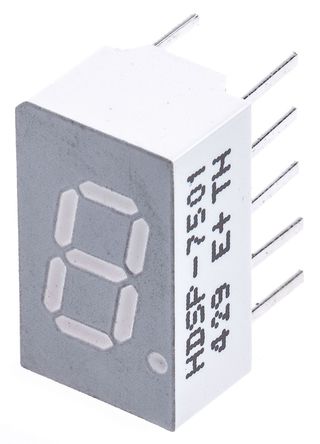 Broadcom - HDSP-7501 - Broadcom 1ַ 7  ɫ LED  HDSP-7501, 5.4 mcd, ҲС, 7.62mmַ, ͨװװ		