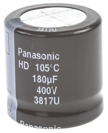 Panasonic - EETHD2G181JJ - Panasonic HD ϵ 400 V ֱ 180F ͨ  EETHD2G181JJ, 20%ݲ, +105C		