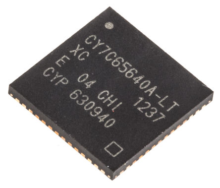Cypress Semiconductor - CY7C65640A-LTXC - Cypress Semiconductor CY7C65640A-LTXC 5 12MBps USB , ֧USB 2.0, 3.3 V, 56 QFNװ		