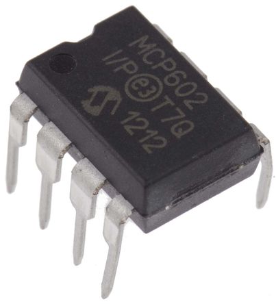 Microchip - MCP602-I/P - Microchip MCP602-I/P ˫ Ŵ, 2.8MHz, 3  5V, CMOS, 8 PDIPװ		