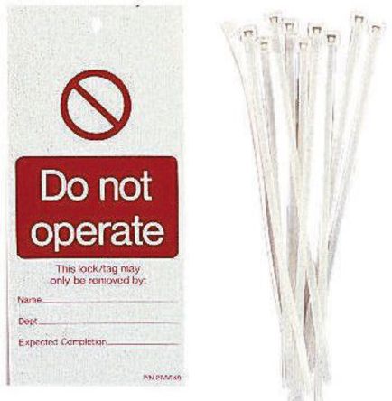 RS Pro - 7824551 - RS Pro 7824551 10Ƭ 'Do Not Operate ()' PP ǩ, 158 x 75mm		