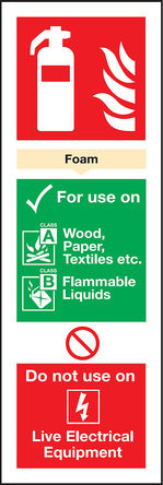 Signs & Labels - FR08024R - Signs & Labels FR08024R  ɫ/ɫ/ɫ Ӣ ȫ־ “Do Not Use On...“, 90 x 280mm		