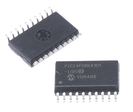 Microchip - PIC24F08KA101-I/SO - Microchip PIC24F ϵ 16 bit PIC MCU PIC24F08KA101-I/SO, 32MHz, 8 kB ROM , 1.5 kB RAM, SOIC-20		