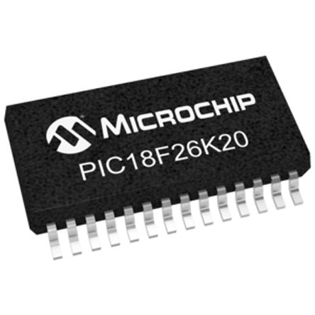 Microchip - PIC18F26K20-I/SS - Microchip PIC18F ϵ 8 bit PIC MCU PIC18F26K20-I/SS, 64MHz, 64 kB1024 B ROM , 3936 B RAM, SSOP-28		