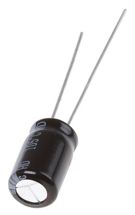 Panasonic - EEUHD1V101 - Panasonic HD 径向 系列 35 V 直流 100μF 通孔 铝电解电容器 EEUHD1V101, ±20%容差, 最高+105°C		