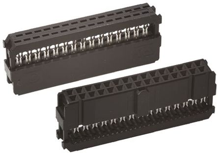 TE Connectivity - 1658621-7 - TE Connectivity AMP-LATCH Novo 系列 2行 30路 2.54mm节距 直角 母 IDC 连接器 1658621-7, 电缆安装		