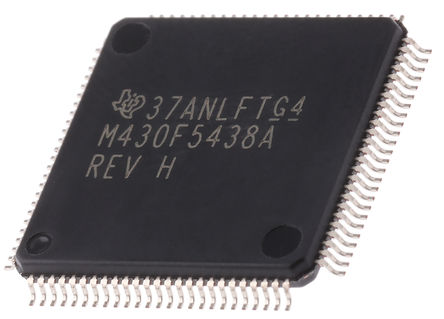 Texas Instruments - MSP430F5438AIPZ - Texas Instruments MSP430 ϵ 16 bit MSP430 MCU MSP430F5438AIPZ, 25MHz, 256 kB ROM , 16 kB RAM, 1xUSB, LQFP-100		