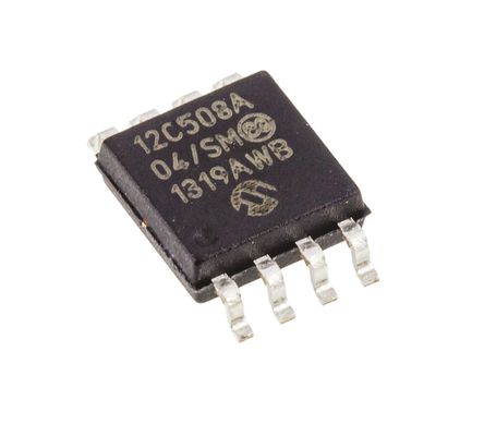 Microchip - PIC12C508A-04/SM - PIC12C ϵ Microchip 8 bit PIC MCU PIC12C508A-04/SM, 4MHz, 512 x 12  ROM EPROM, 25 B RAM, SOIC-8		