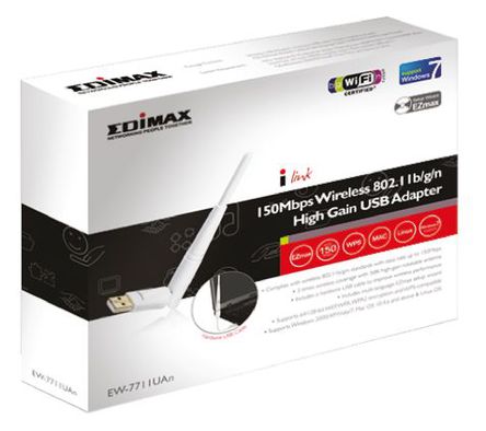 Edimax - EW-7711UAN - Edimax  EW-7711UAN, USB 2.0ӿ (802.11b, 802.11g, 802.11n) 2.4 GHz, 150Mbit/s		