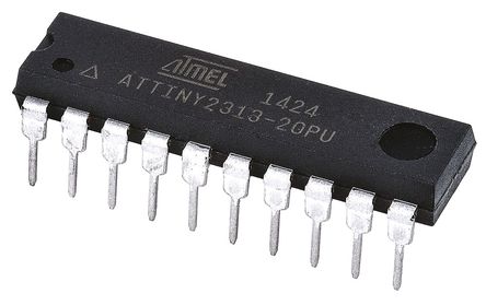 Microchip - ATTINY2313-20PU - Microchip ATtiny ϵ 8 bit AVR MCU ATTINY2313-20PU, 20MHz, 2 kB128 B ROM , 128 B RAM, PDIP-20		