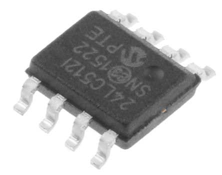 Microchip - 24LC512-I/SN - Microchip 24LC512-I/SN  EEPROM 洢, 512kbit, 64K x, 8bit,  - I2Cӿ, 2.5  5.5 V, 8 SOICװ		