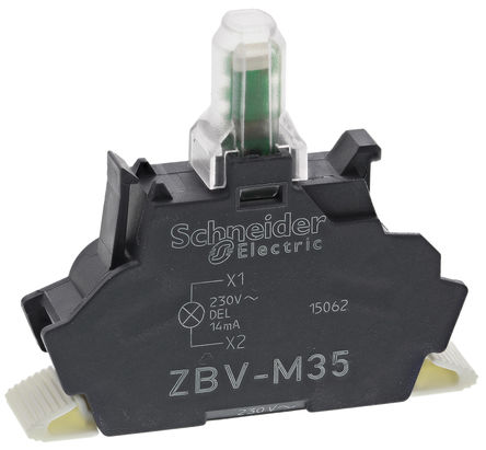 Schneider Electric - ZBVM35 - Schneider Electric XB4 XB5 ϵ  ZBVM35, 230 V, ɫ LED, ʽɼнӶ		