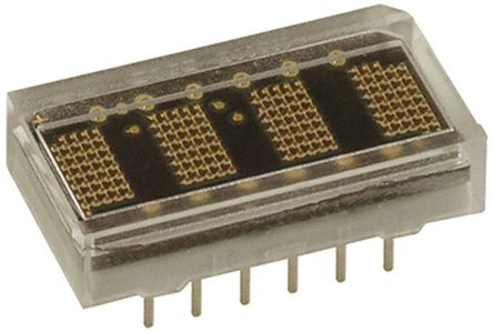 Broadcom - HCMS-3904 - Broadcom 4ַ ĸ 7 x 5 ɫ LED ʾ HCMS-3904, 0.13 mcd, 3.71mmַ, ͨװװ		