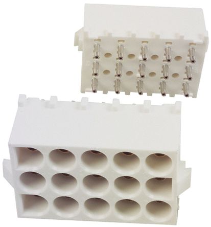 TE Connectivity - 350434-4 - TE Connectivity MATE-N-LOK ϵ 15· 6.35mmھ ֱ PCB  350434-4, Ӷ˽, 19A, ͨ		