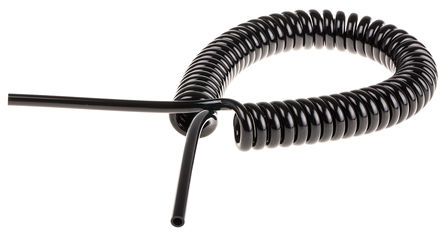 SMC - TCU0604B-1 - SMC TCU 系列 TCU0604B-1 1管 2m长 黑色 0.8 MPa PUR 气管盘管（不带连接器）, -20 → +60°C		