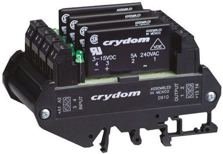Crydom - DRA4-CX240D5 - Crydom 5 A Чֵ DIN찲װ ̵̬ DRA4-CX240D5, 㽻л, 280 V		