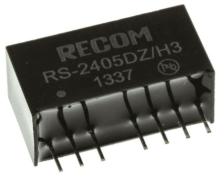 Recom - RS-2405DZ/H3 - Recom RS ϵ 2W ʽֱ-ֱת RS-2405DZ/H3, 9  36 V ֱ, 5V dc, 200mA, 3kV dcѹ, SIPװ		