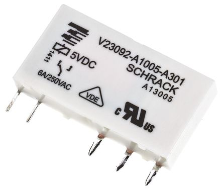 TE Connectivity - V23092-A1005-A301 - TE Connectivity V23092-A1005-A301 ˫ PCB װ Ǳ̵, 5V dc		
