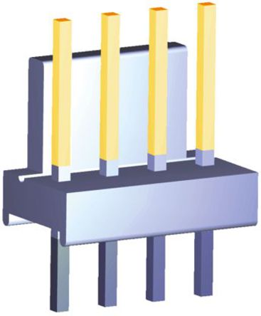 TE Connectivity - 3-641213-4 - TE Connectivity MTA-100 ϵ�� 4· 2.54mm�ھ� (1��) ֱ PCB ���� 3-641213-4, ���Ӷ˽�, 5A, ͨ��		