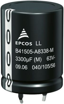 EPCOS - B43505C5107M - EPCOS B43505 ϵ 450 V ֱ 100F ͨ  B43505C5107M, 20%ݲ, 1.36(ֵ), +105C		