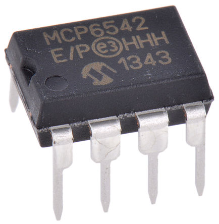 Microchip - MCP6542-E/P - Microchip MCP6542-E/P 2ͨ Ƚ, ʽ, 1.6  5.5 V, 8 PDIPװ		