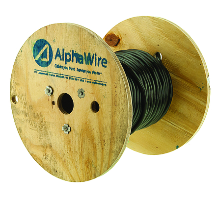 Alpha Wire - 6455 BK001 - Alpha Wire 305m   ɫ PVC  2  ˫ ҵ 6455 BK001, 22 AWG		
