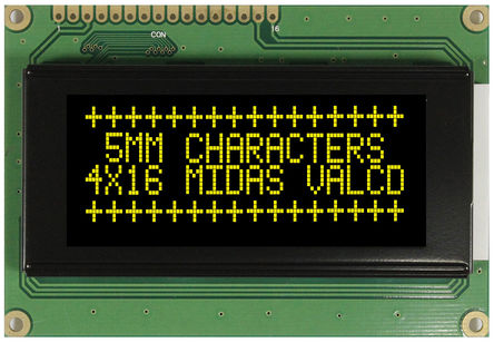 Midas - MC41605A12W-VNMLY - Midas MC41605 ϵ ͸ʽ ĸ LCD ɫʾ MC41605A12W-VNMLY, LED, 416ַ		