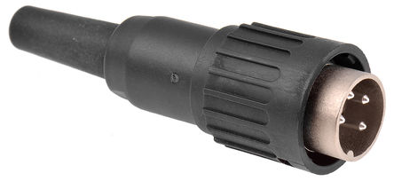 Amphenol - T3324501 - Amphenol 4路 Din 插头 T3324501, 额定5A, 300 V 交流, 电缆安装		