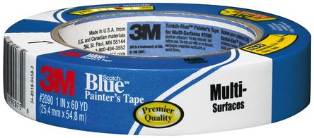 3M - 209019 - 蓝色 遮蔽胶带 209019, 皱纸衬底, 丙烯酸粘胶		