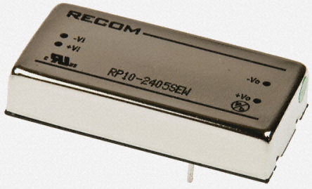 Recom - RP10-4805SEW - Recom RP10 EW ϵ 10W ʽֱ-ֱת RP10-4805SEW, 18  75 V ֱ, 5V dc, 2A, 1.6kV dcѹ		