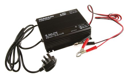 Mascot - 9740000054 - Mascot 开关模式电池充电器 9740000054, 3充电阶段, 190 → 264V ac输入, 24V输出@5A		