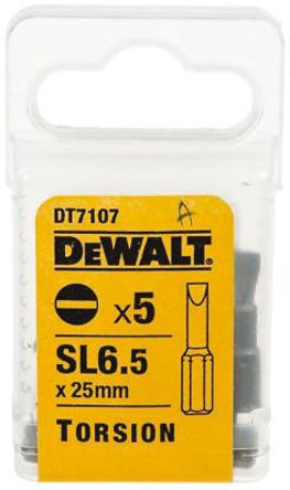 DeWALT - DT7107R-QZ - Dewalt 5װ 6.5 mm Ťתͷ DT7107R-QZ, һֵͷ		