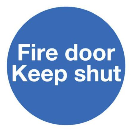 Signs & Labels - FR07002R - Signs & Labels FR07002R  ɫ/ɫ Ӣ ȫ־ “Fire Door - Keep Shut“, 100 x 100mm		