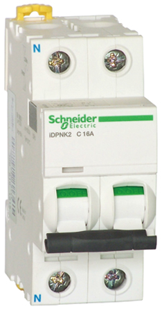 Schneider Electric - A9F18620 - Schneider Electric Acti 9 iDPN ϵ 1 + N 20 A MCB A9F18620, 6000 A Ͽ, C բ		