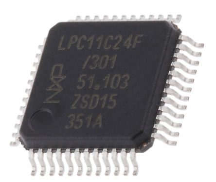 NXP - LPC11C24FBD48/301, - NXP LPC11C ϵ 32 bit ARM Cortex M0 MCU LPC11C24FBD48/301,, 50MHz, 32 kB ROM , 8 kB RAM, LQFP-48		