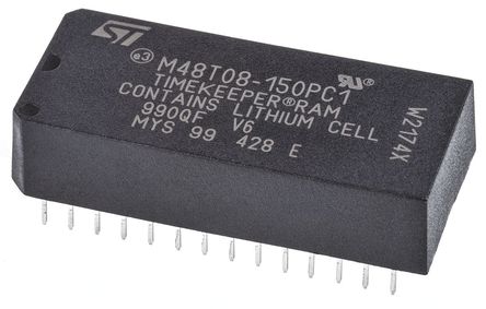 STMicroelectronics - M48T08-150PC1 - M48T08-150PC1 NVRAM + RTC, 4.75  5.5 V, 0  +70 C, 28 PCDIPװ		