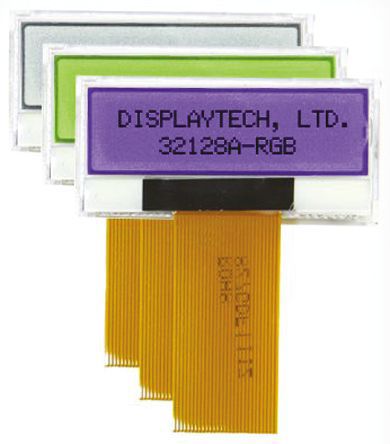 Displaytech - 32128A-FC-BW-RGB - Displaytech ͸ ͼ LCD ɫʾ 32128A-FC-BW-RGB, LED, 128 x 32pixels, FPC ӿ		