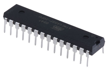 Microchip - ATMEGA88P-20PU - Microchip ATmega ϵ 8 bit AVR MCU ATMEGA88P-20PU, 20MHz, 8 kB512 B ROM , 1 kB RAM, PDIP-28		