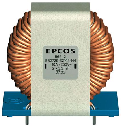 EPCOS - B82725S2103N003 - EPCOS B82725S ϵ 2.8 mH 30%  B82725S2103N003 ε, 10kHzгƵ, 10A Idc, 12.5m Rdc		