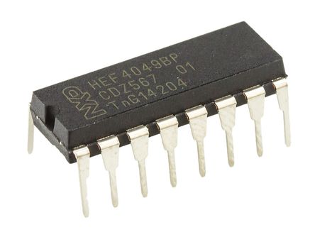 NXP - HEF4049BP,652 - NXP HEF4049BP  ໺, CMOS, 24mA, 3  15 VԴ, 16 PDIPװ		