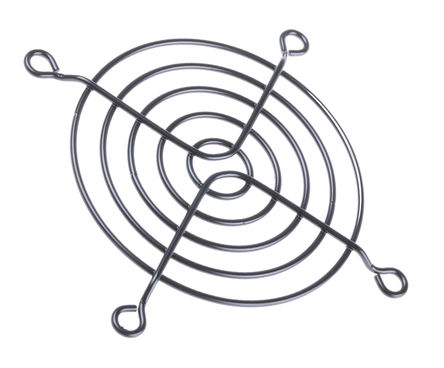 RS Pro - G80-18B - RS Pro 80mm风扇 黑色 钢 手指防护罩 G80-18B, 76.2 x 76.2mm外部尺寸		