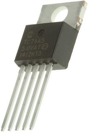 Microchip - TC74A5-5.0VAT - Microchip TC74A5-5.0VAT 8 λ ¶ȴ, 3Cȷ, I2CSMBusӿ, 2.7  5.5 VԴ, -40  +125 C¶, 5 TO-220װ		