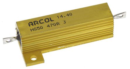 Arcol - HS50 470R J - Arcol HS50 ϵ HS50 470R J 50W 470 5%  尲װ̶ֵ, Ӷ, Ƿװ		