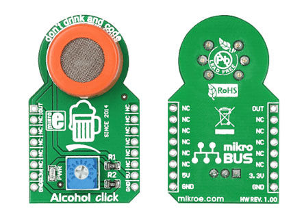 MikroElektronika - MIKROE-1586 - MikroElektronika Alcohol click  ԰ MIKROE-1586;  MQ-3		