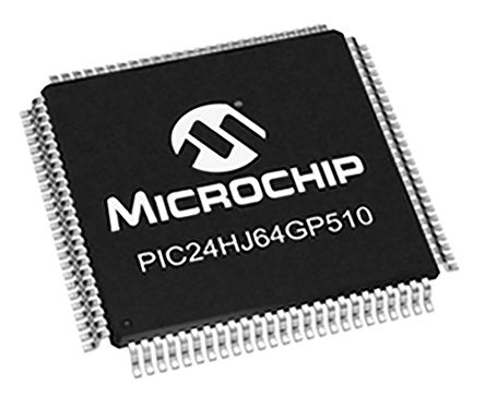 Microchip - PIC24HJ64GP510-I/PT - PIC24HJ ϵ Microchip 16 bit PIC MCU PIC24HJ64GP510-I/PT, 40MHz, 64 kB ROM , 8 kB RAM, SSOP-100		