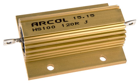 Arcol - HS100 120R J - Arcol HS100 ϵ HS100 120R J 100W 120 5%  尲װ̶ֵ, Ӷ, Ƿװ		