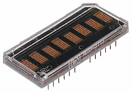 Broadcom - HDSP-2111 - Broadcom 8ַ ĸ 7 x 5 ɫ LED ʾ HDSP-2111, 7.5 mcd, 4.81mmַ, ͨװװ		