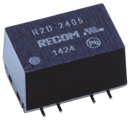 Recom - R2D-0512 - Recom R2D ϵ 2W ʽֱ-ֱת R2D-0512, 12V dc, 83mA, 3kV dcѹ, 75  83%Ч, SMDװ		